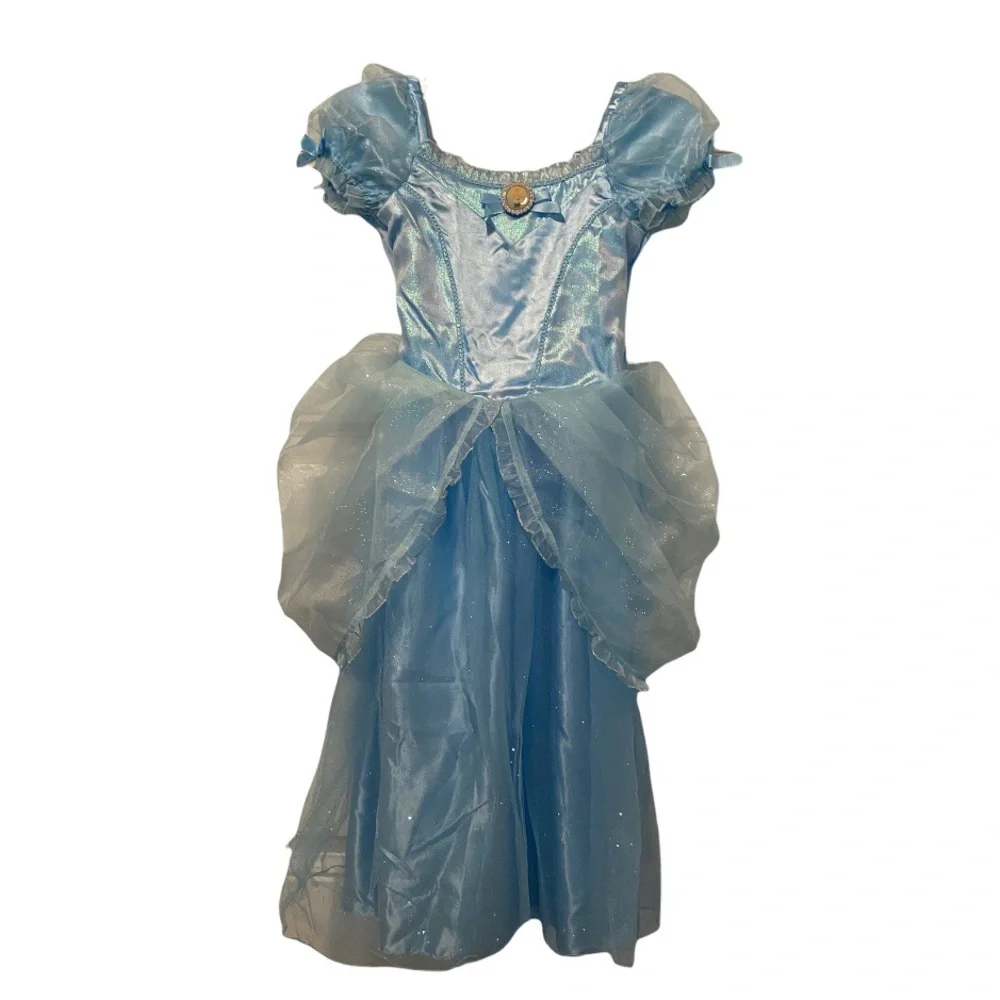 Disney Cinderella Dress Up Halloween princess Costume Shoes Jewelry Purse Lot